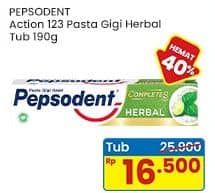 Promo Harga Pepsodent Pasta Gigi Action 123 Herbal 190 gr - Indomaret