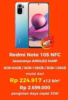 Promo Harga Xiaomi Redmi Note 10S  - Erafone