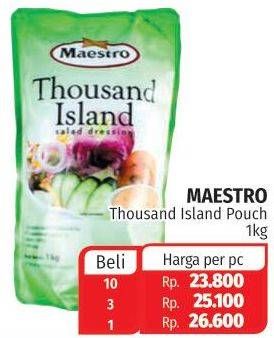 Promo Harga MAESTRO Salad Dressing Thousand Island 1000 gr - Lotte Grosir