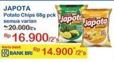 Promo Harga JAPOTA Potato Chips All Variants per 2 pouch 68 gr - Indomaret