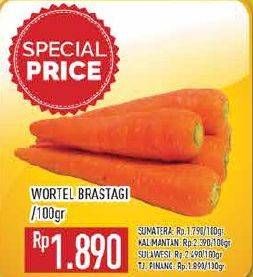 Promo Harga Wortel Berastagi per 100 gr - Hypermart