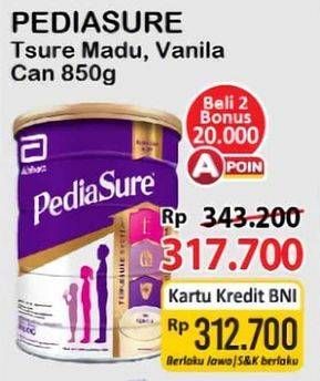 Promo Harga Pediasure Triplesure Madu, Vanila 850 gr - Alfamart