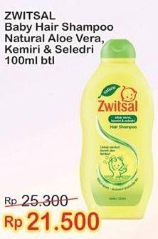 Promo Harga ZWITSAL Natural Baby Shampoo Aloe Vera Kemiri 100 ml - Indomaret