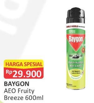 Promo Harga BAYGON Insektisida Spray Fruity Breeze 600 ml - Alfamart