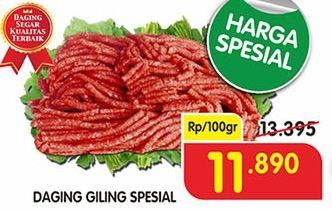 Promo Harga Daging Giling Sapi Spesial per 100 gr - Superindo