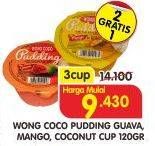 Promo Harga WONG COCO Pudding Guava, Mangga, Coconut per 3 pcs 120 gr - Superindo