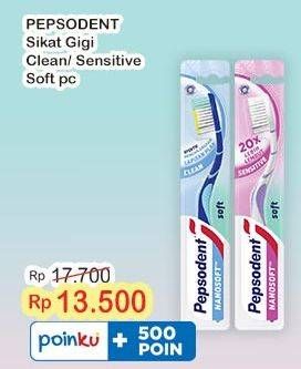 Promo Harga Pepsodent Sikat Gigi Nano Soft Soft Clean, Sensitive 1 pcs - Indomaret