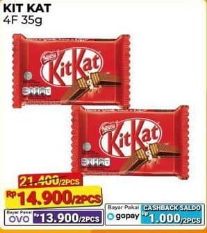 Promo Harga Kit Kat Chocolate 4 Fingers 35 gr - Alfamart