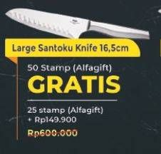 Promo Harga Fissler Large Santoku Knife 16,5 cm  - Alfamart