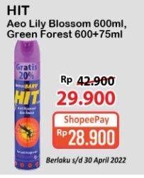 Promo Harga HIT Aerosol Lilly Blossom, Green Forest 675 ml - Alfamart