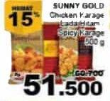 Promo Harga SUNNY GOLD Chicken Karaage Blackpapper, Hot Spicy 500 gr - Giant