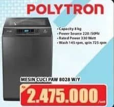 Promo Harga Polytron PAW 8028 Mesin Cuci 1 Tabung 8kg  - Hari Hari