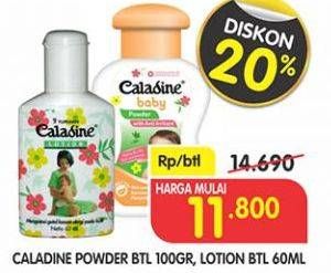 Promo Harga CALADINE Powder 100 g/Lotion 60 mL  - Superindo