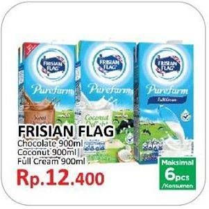 Promo Harga FRISIAN FLAG Susu UHT Purefarm Cokelat, Coconut, Full Cream 900 ml - Yogya