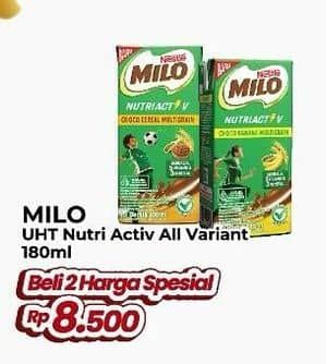 Promo Harga Milo Susu UHT All Variants 180 ml - Yogya