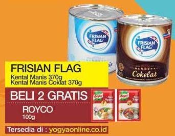 Promo Harga FRISIAN FLAG Susu Kental Manis Putih, Cokelat 370 gr - Yogya