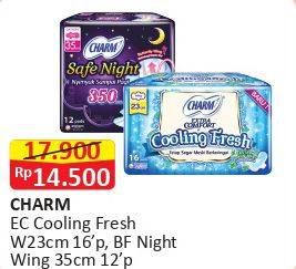 Promo Harga Charm Extra Comfort Cooling Fresh/ Safe Night  - Alfamart