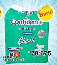 Promo Harga Confidence Adult Diapers Classic L15  - TIP TOP