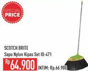 Promo Harga 3M SCOTCH BRITE Broom ID-471 Sapu Nylon Kipas  - Hypermart