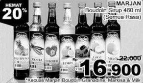 Promo Harga MARJAN Syrup Boudoin All Variants 460 ml - Giant