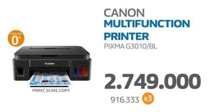 Promo Harga Canon Pixma G3010 Printer  - Electronic City