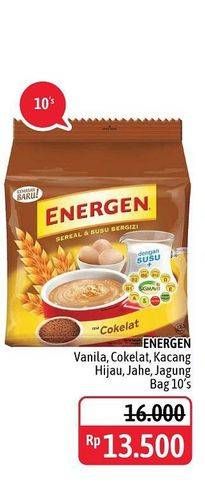 Promo Harga ENERGEN Cereal Instant Vanilla, Chocolate, Jahe, Jagung, Kacang Hijau per 10 sachet - Alfamidi
