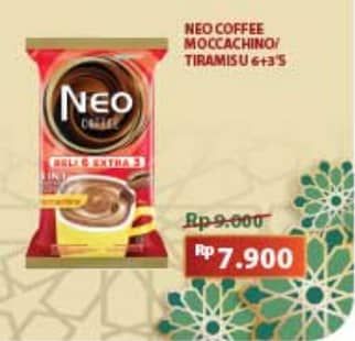 Promo Harga Neo Coffee 3 in 1 Instant Coffee Moccachino, Tiramissu per 10 pcs 20 gr - Indomaret