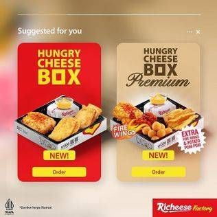 Promo Harga Richeese Factory Hungry Cheese Box  - Richeese Factory