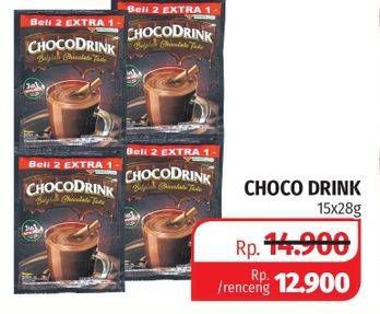 Promo Harga Choco Drink Belgian Chocolate Taste per 15 sachet 28 gr - Lotte Grosir