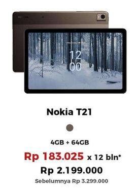 Promo Harga Nokia Tablet T21 4GB + 64GB  - Erafone