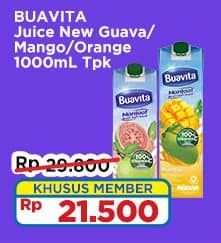 Promo Harga Buavita Fresh Juice Guava, Mango, Orange 1000 ml - Indomaret