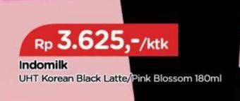 Promo Harga Indomilk Korean Series Korean Black Latte, Korean Pink Blossom 180 ml - TIP TOP