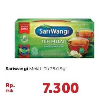 Promo Harga Sariwangi Teh Melati 25 pcs - Carrefour