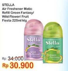 Promo Harga STELLA Matic Refill Green Fantasy, Wild Flower, Fruit Fiesta 225 ml - Indomaret
