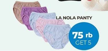 Promo Harga LA NOLA Ladies Underwear per 5 pcs - Carrefour