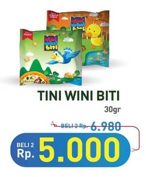 Promo Harga Tini Wini Biti Biskuit Crackers 20 gr - Hypermart