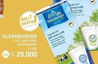 Promo Harga Oldenburger UHT Full Cream, Skimmed 1000 ml - LotteMart