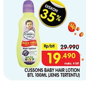 Promo Harga Cussons Baby Hair Lotion 100 ml - Superindo