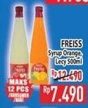 Promo Harga FREISS Syrup Squash Lychee, Orange 500 ml - Hypermart