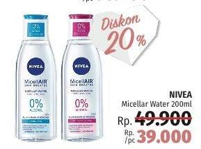 Promo Harga NIVEA MicellAir Skin Breathe Micellar Water 200 ml - LotteMart