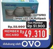 Promo Harga Lightspro Lampu LED Bulb 7W 3 pcs - Hypermart
