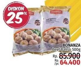 Promo Harga BONANZA Beef Bakso 500 gr - LotteMart