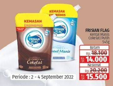 Promo Harga Frisian Flag Susu Kental Manis Cokelat, Putih 545 gr - Lotte Grosir