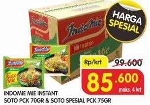 Promo Harga INDOMIE Mi Kuah Soto Mie, Soto Spesial per 40 pcs 75 gr - Superindo