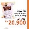 Promo Harga Kapal Api Grande White Coffee per 20 sachet 20 gr - Alfamidi