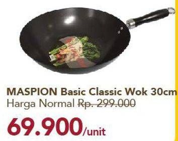 Promo Harga MASPION Basic Classic Wok 30 Cm  - Carrefour