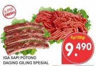 Promo Harga Iga Sapi Potong / Daging Giling Special  - Superindo