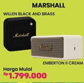 Promo Harga Marshall Willen Black And Brass/Marshall Emberton II Cream  - COURTS