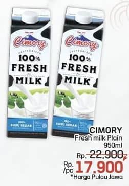 Promo Harga Cimory Fresh Milk Full Cream 950 ml - LotteMart