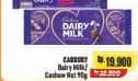 Promo Harga Cadbury Dairy Milk Cashew Nut, Original 90 gr - Alfamart